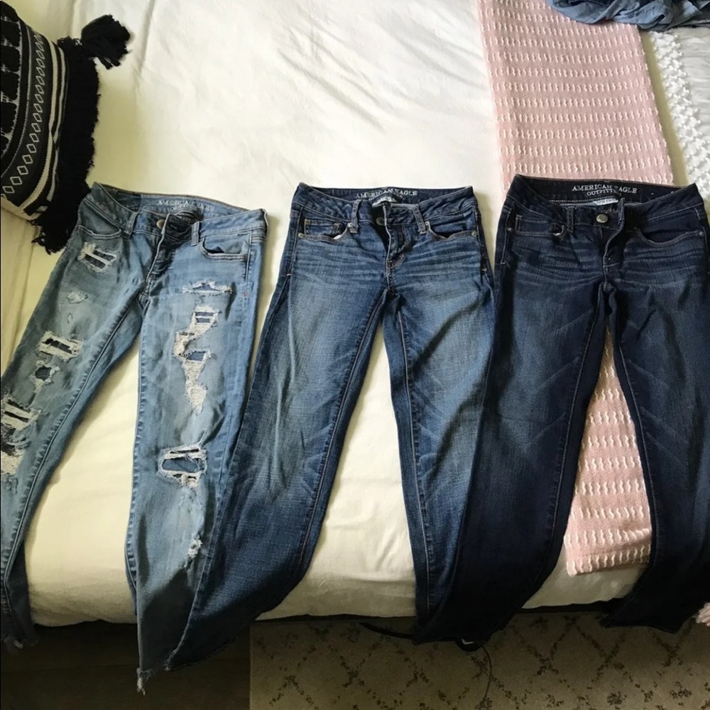AE size 0 skinny jeans bundle!!!